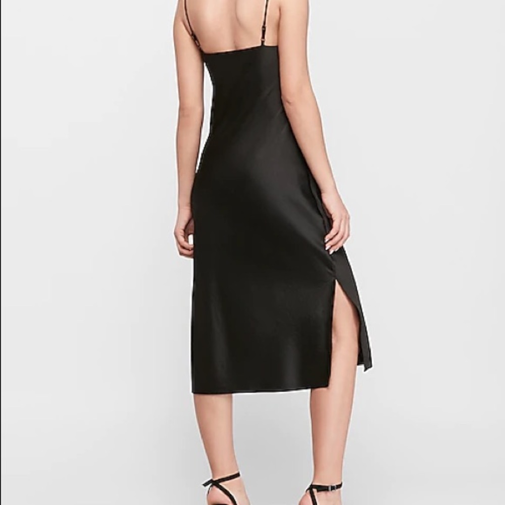 Black cowl neck slip dress. NEVER WORN! Tags on!